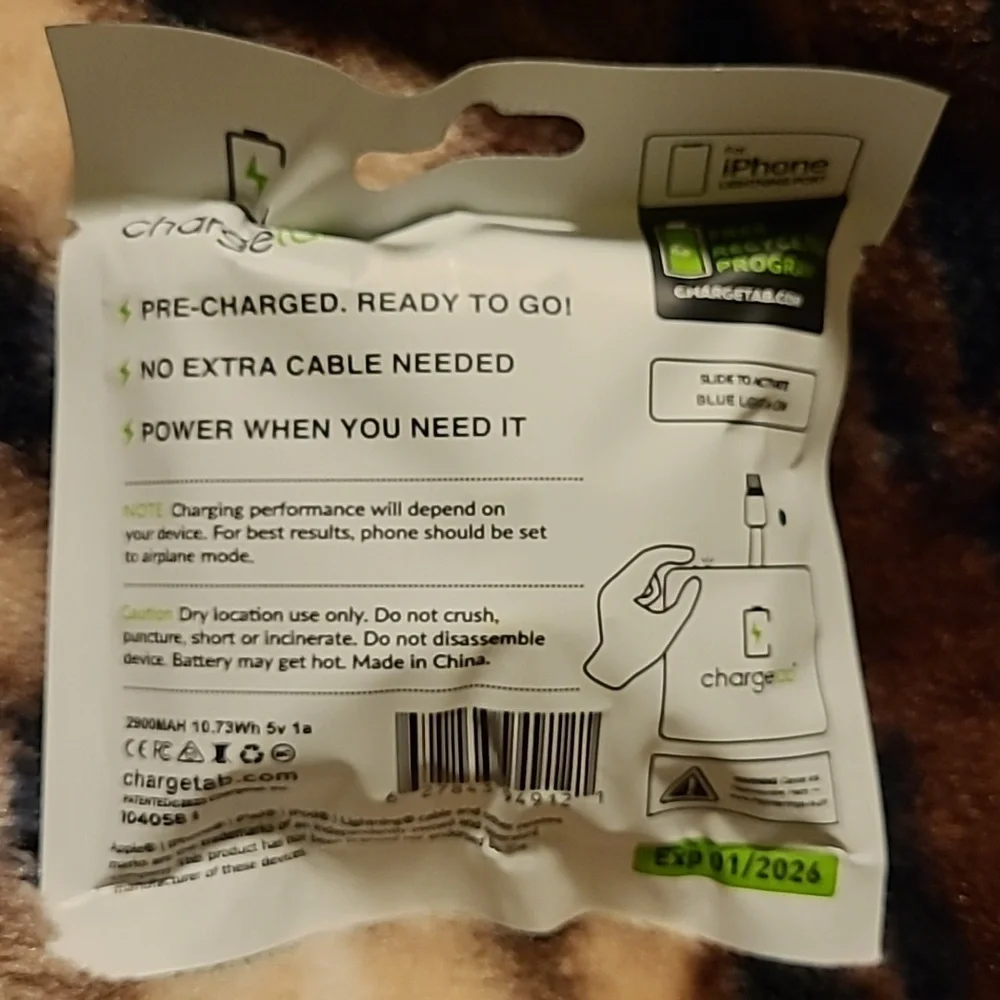 ChargeTab Emergency Phone Charger